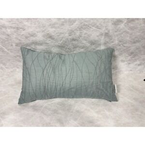 Calvin Klein Light Aqua Decorative Throw Pillow 10x18 Rectangular Feather Filled